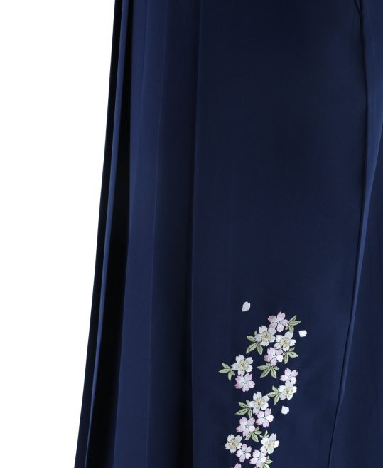 卒業式袴単品レンタル[刺繍]紺色に桜刺繍[身長168-172cm]No.724